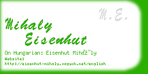 mihaly eisenhut business card
